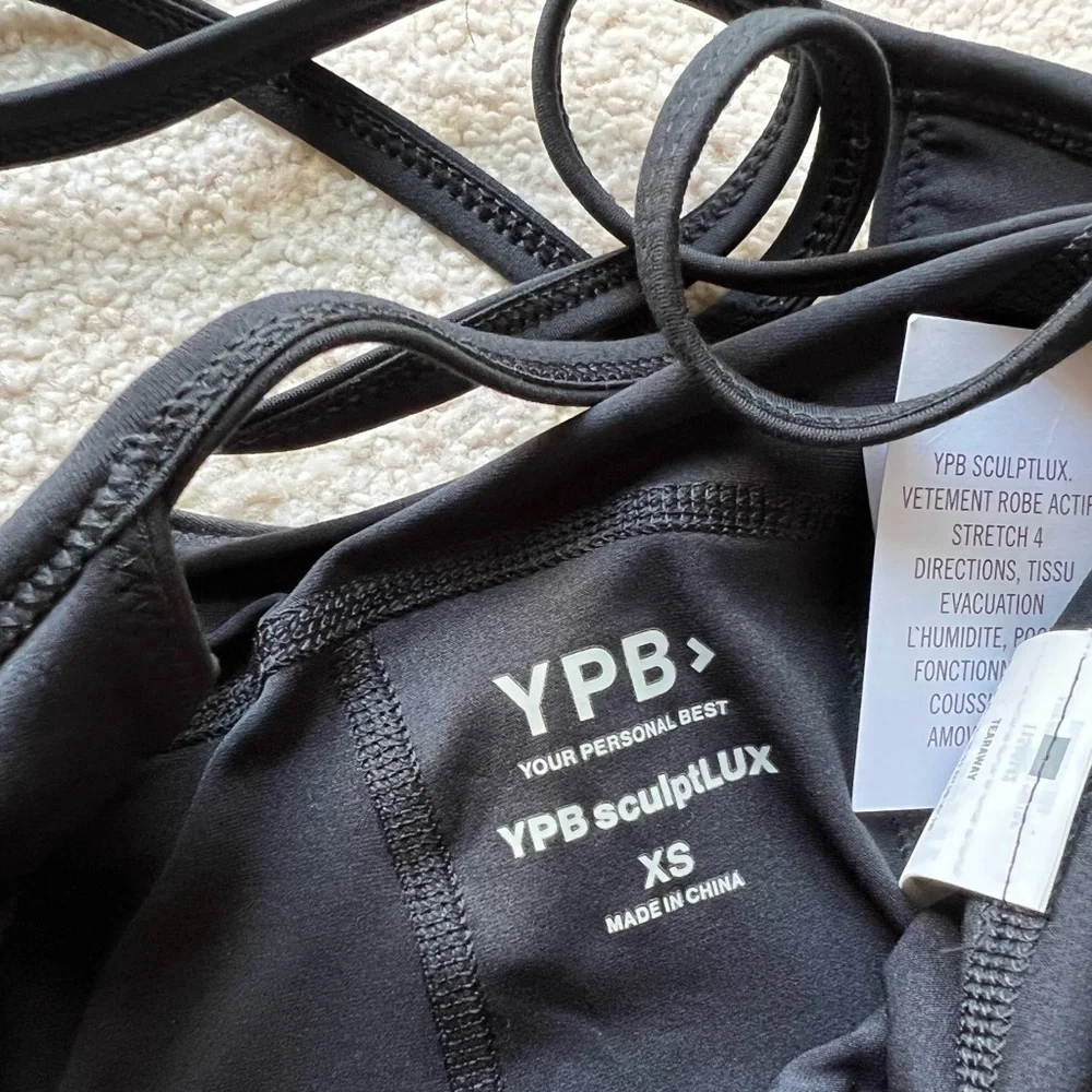 Abercrombie & Fitch YPB SculptLUX Strappy-Back Mini Dress Black Built In Shorts - Picture 15 of 16